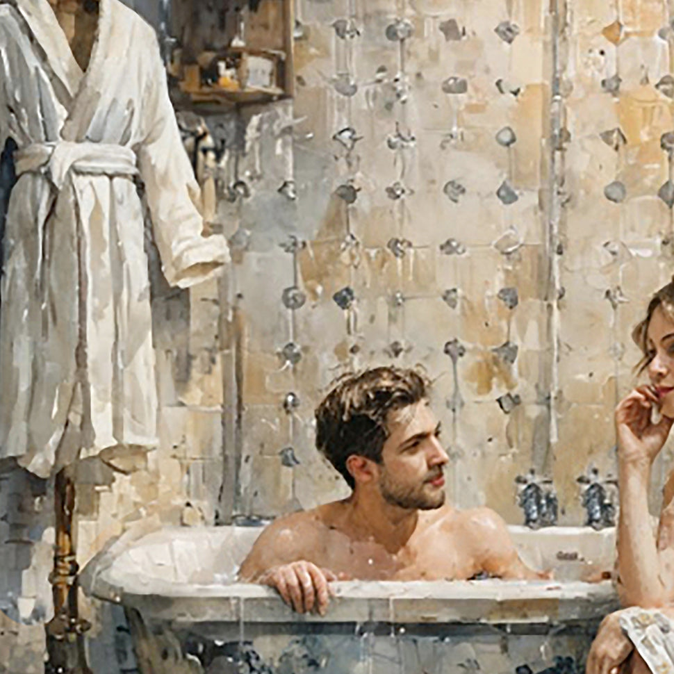 Discussion pendant le bain