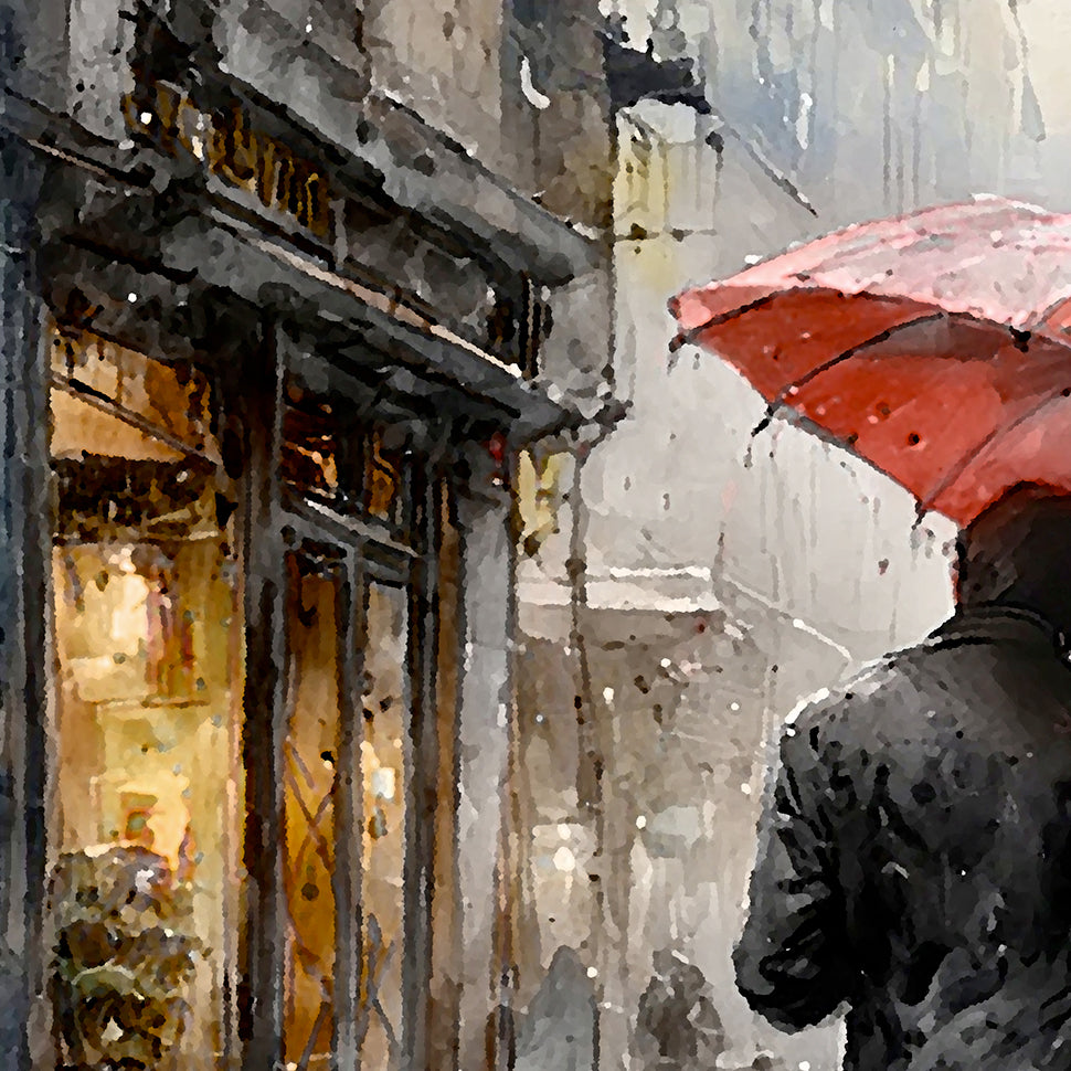 Un matin sous la pluie
